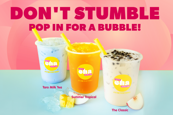 DON'T STUMBLE! POP IN FOR A BUBBLE