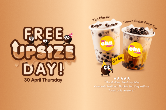 FREE UPSIZE on National Bubble Tea Day!
